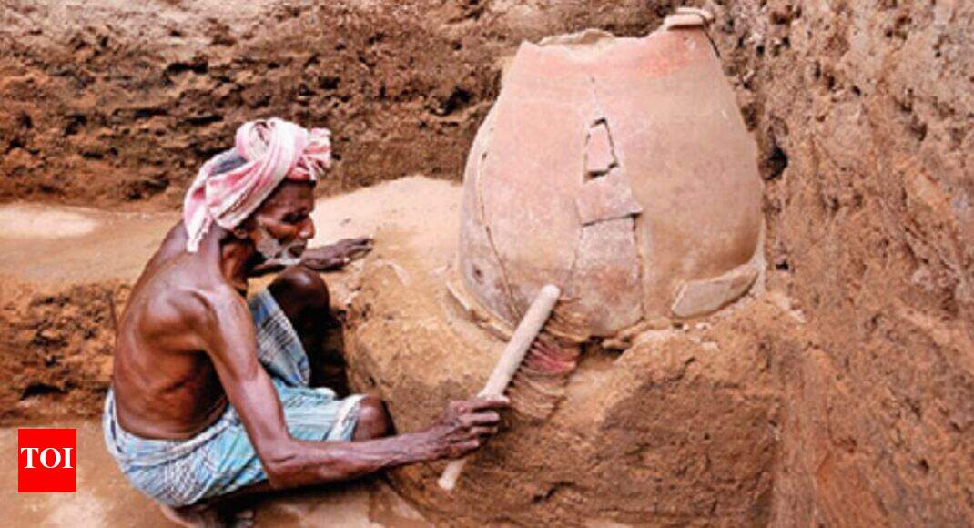 terracotta pipes New Keeladi find hints at 'chemical lab' Chennai