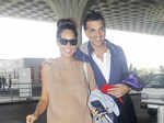 Lisa Haydon and Dino Lalvani snapped at Mumbai airport