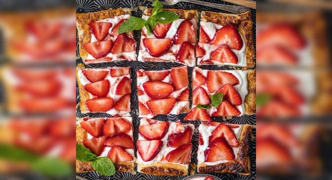 Strawberry Tart with Puff Pastry Recipe: How to Make Strawberry Tart with Puff Pastry Recipe | Homem