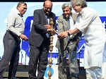 Dignitaries lighting the lamp during the SBI Panchatatva music concert