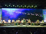 Musicians perform during the SBI Panchatatva music concert