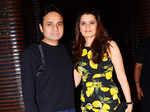 Apoorva Mehta (L) attends the success party