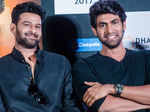 Prabhas and Rana during the trailer launch