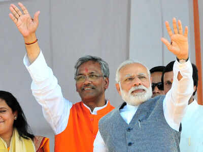 BJP's Trivendra Singh Rawat sworn in as CM of Uttarakhand