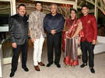 Deepak Danthi, Karan Danthi, Satish Shah with his wife, Arnav Danthi