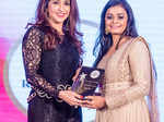 Disha Patil receives the Bespoke Bridal Fashion Designer award from Krishika Lulla