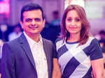 Sushil Jhaveri and Falguni Jhaveri during the Times Retail Icon Awards 2017