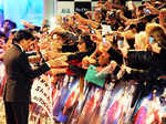 Shah Rukh shaking hands with fans