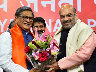 S M Krishna Joins BJP, Says New India Emerging Under Modi - Times Of India