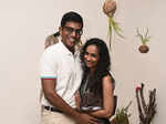 Abhishek and Aparajitha attends a designer collection showcase
