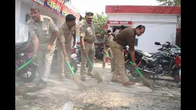 Allahabad cops wield brooms at 39 police stations