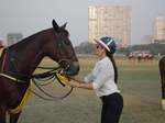 Jacky, Hooda participate in horse jumping competition