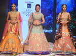 Models showcase a creation by Pallavi Madhesia Yadav