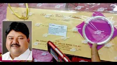 Legislators in for surprise, MLC gives silver bangle, sherwani with son's wedding invite
