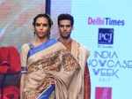 Models walk the ramp for designer Sadan Pande