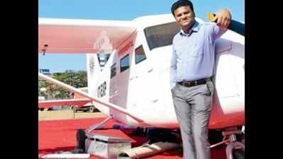 Man who made a plane on terrace gets wings