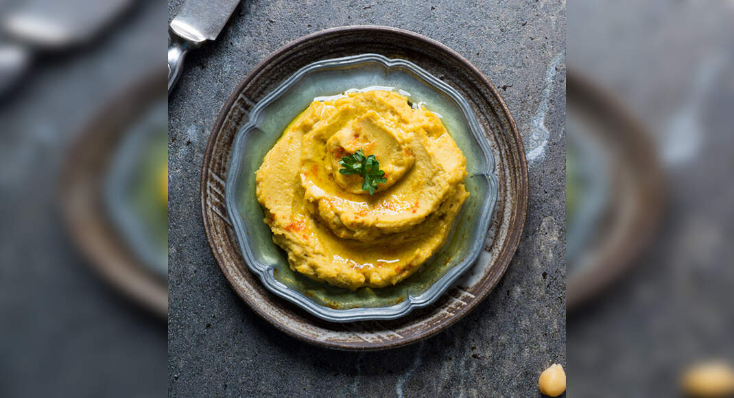 Pumpkin Hummus Recipe: How to Make Pumpkin Hummus Recipe | Homemade Pumpkin Hummus Recipe