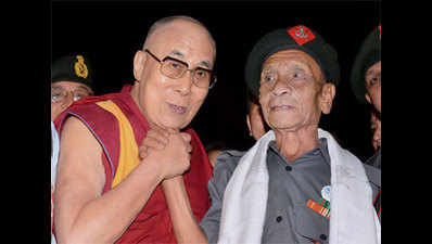 Dalai Lama meets Assam Rifles jawan who escorted him to India 58 years ago