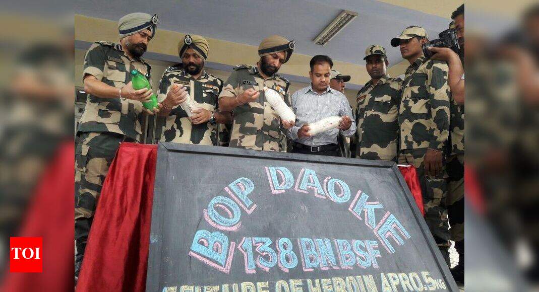 Heroin Seized: BSF recover 5 kg heroin packed in pet bottles | Amritsar ...
