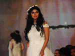 A model walks the ramp