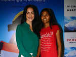 Elli Avram and Aditi Inamdar during the screening