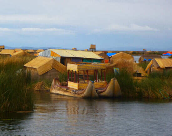 Floating islands at Lake Titicaca