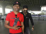 Dwayne Bravo snapped at Mumbai Airport