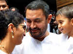 Aamir with wife Kiran and son