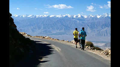 Sprints, hill runs and drills: Runners gear up to participate in Ladakh Marathon