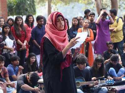 In DU's theatre circuit, Sanya Saifi is the only hijabi street play performer