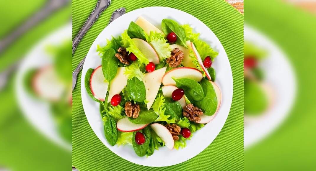Apple Walnut Salad Recipe: How to Make Apple Walnut Salad Recipe | Homemade Apple Walnut Salad Recip