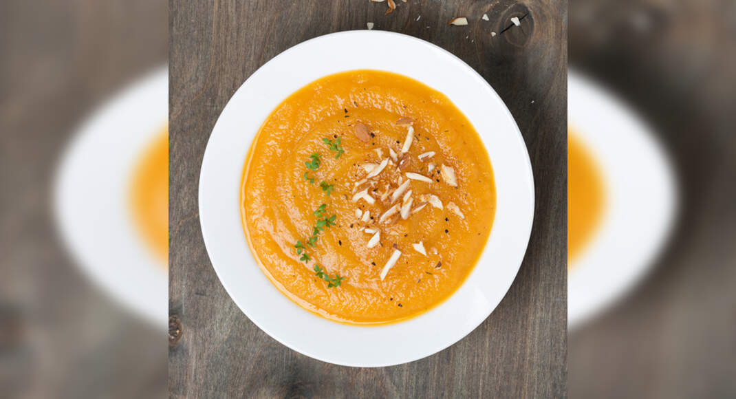 Carrot And Almond Soup Recipe: How to Make Carrot And Almond Soup Recipe | Homemade Carrot And Almon