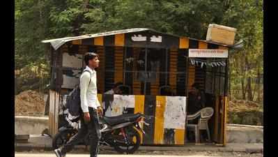 Maharajbagh bus shelter help system still not in place