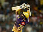 Sunil Narine plays a shot