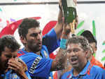 Sachin Tendulkar with the Indian team