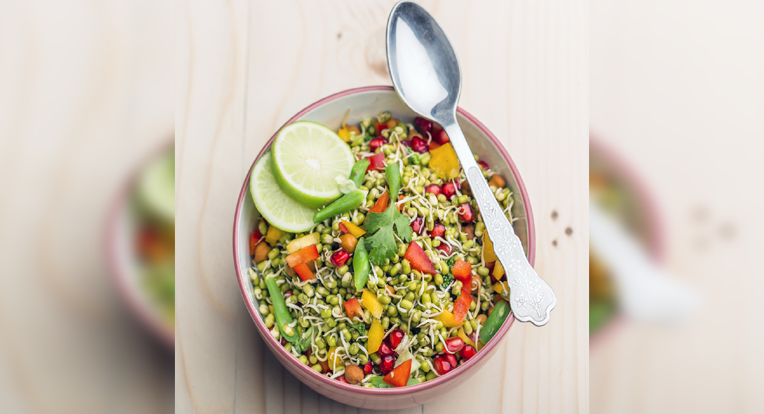 Green Gram Salad Recipe How to Make Green Gram Salad Recipe Homemade