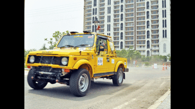 When pro racers and enthusiasts burned rubber on the tarmac in Gurgaon