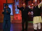 Ranjeet, Prem Chopra and Raza Murad during the show