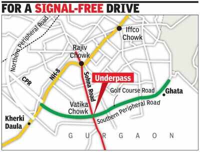 Southern Peripheral Road underpass planned at Vatika Chowk | Gurgaon