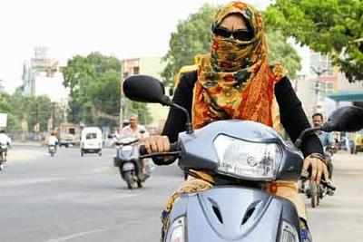 Girl in hot sale scooty