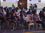 Audience applauds at Konverse Poetry Slam Talk-A-Thon
