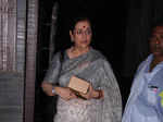 Poonam Sinha arrives at prayer meet