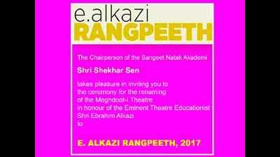 Meghdoot theatre to be renamed after E Alkazi?