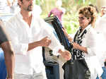 Hrithik Roshan and Pinky Roshan