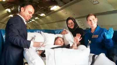 24 hours in ICU in UAE, then a 5th floor suite, with 20 nurses on call