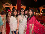 Nitya Bharany,Neeva Jain and Anuva Jain pose
