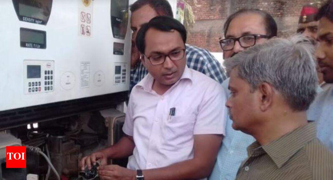 Petrol pump sealed Varanasi Petrol pump sealed on detection of