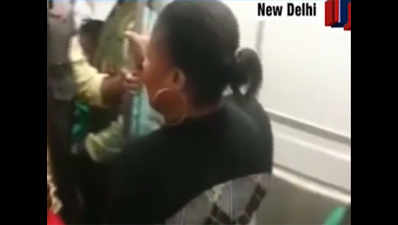 Video clip of brawl in Delhi Metro involving African women goes viral
