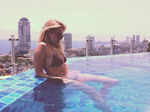 Bikini-clad Kirsty Rose Heslewood holidaying in Dubai