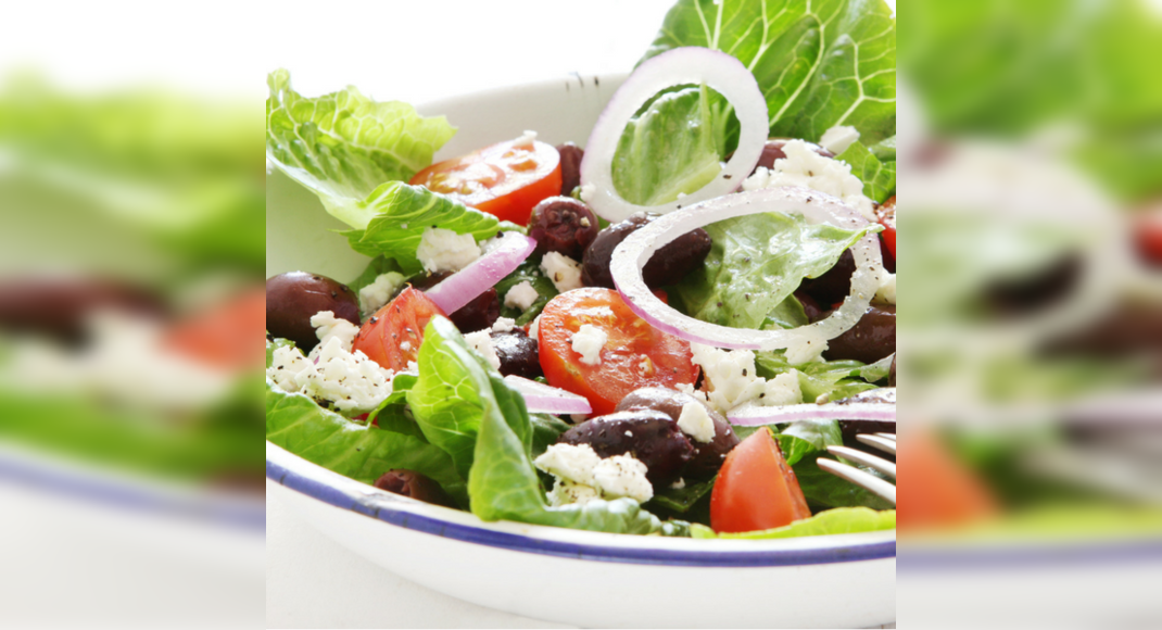 Feta Cheese Salad Recipe: How to Make Feta Cheese Salad Recipe | Homemade Feta Cheese Salad Recipe